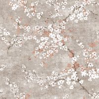 Обои Andrea Rossi Nisida Винил на флизилине (1,06*10) Коричневый, Цветы арт-54320-3 — фото 1, Обои для стен