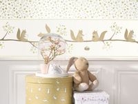 Обои детские Casadeco Rose Nino Винил на флизелине (0,53*10,05) Зеленый, Листья арт-85637211 — фото 2, Обои для стен