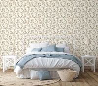 Обои Zambaiti Parati Satin Flowers IV Винил на флизелине (0,53*10,05) Бежевый/Коричневый/Синий, Цветы арт-Z66856 — фото 2, Обои