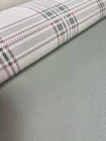 Обои Andrea Rossi Cavolli Винил на флизелине (1,06*10,05) Бежевый/Зеленый/Розовый, Клетка арт-54417-4 — фото 3, Обои для стен