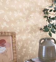 Обои Caselio Danae Винил на флизелине (53*10,05) Белый/Зеленый/Оранжевый, Листья/Цветы арт-103647032 — фото 2, Обои