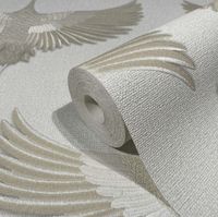 Обои Marburg Otaru Винил на флизелине (1,06*10,05) Белый/Бежевый/Серый, Птицы арт-34579 — фото 3, Обои