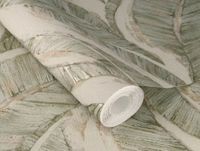 Обои RASCH Ascona Винил на флизелине (1,06*10) Бежевый/Зеленый, Абстракция арт-979022 — фото 2, Обои