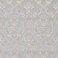 Обои Zambaiti Parati Satin Flowers IV Винил на флизелине (0,53*10,05) Серый/Бежевый, Дамаск арт-Z66841 — фото 1, Обои для стен