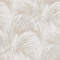 Обои Zambaiti Parati Satin Flowers IV Винил на флизелине (0,53*10,05) Белый/Коричневый/Серый, Листья арт-Z66824 — фото 1, Обои для стен