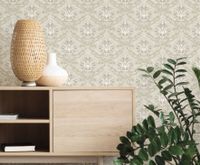 Обои Zambaiti Parati Tradizione Italiana 2025 Винил на флизелине (0,53*10,05) Серый, Дамаск арт-Z21720 — фото 2, Обои