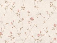 Обои Prima Italiana Colomba Винил на флизелине (1,06*10) Бежевый/Розовый, Вензель/Цветы арт-80603 — фото 1, Обои для стен