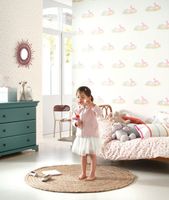 Обои детские Casadeco Rose Nino Винил на флизелине (0,53*10,05) Белый/Бежевый/Сиреневый, Животные арт-85532242 — фото 3, Обои