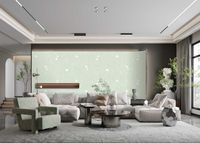 Обои Bernardo Bartalucci Bigi Флизелин (1,06*10) Голубой, Бабочки/Штукатурка арт-5065-5 — фото 2, Обои