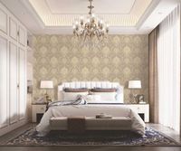 Обои Bernardo Bartalucci Carnazza Винил на флизелине (1,06*10) Бежевый, Дамаск арт-5058-4 — фото 2, Обои