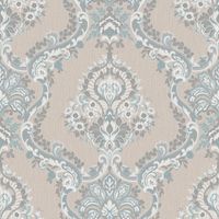 Обои Roberto Borzagi King Винил на флизелине (1,06*10) Бежевый, Дамаск арт-90115-5 — фото 1, Обои для стен