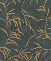 Обои Marburg Urban Elegance Винил на флизелине (1,06*10,05) Черный/Золото, Листья/Штукатурка арт-34239 — фото 1, Обои для стен