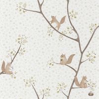 Обои детские Casadeco Rose Nino Винил на флизелине (0,53*10,05) Зеленый/Бежевый, Животные/Деревья арт-85617110 — фото 1, Обои для стен