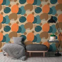 Обои AS Creation Geo Effect Винил на флизелине (0,53*10,05) Синий/Оранжевый, Геометрия арт-38595-1 — фото 3, Обои