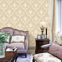 Обои Bernardo Bartalucci Palazzo Винил на флизелине (1,06*10,05) Бежевый, Дамаск арт-5047-3 — фото 3, Обои