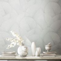 Обои Marburg Kumano Винил на флизелине (1,06*10,05) Белый/Серый, Листья арт-34559 — фото 4, Обои