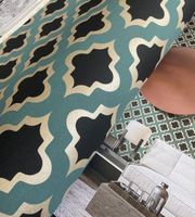 Обои Bernardo Bartalucci Coco Флизелин (1,06*10,05) Бирюзовый/Зеленый, Орнамент арт-5086-7 — фото 2, Обои для стен