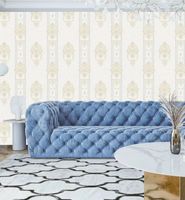 Обои Roberto Borzagi King Винил на флизелине (1,06*10) Белый, Полоса/Дамаск арт-90111-1 — фото 2, Обои