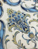 Обои Emiliana Parati Damasco Reale Винил на флизелине (1,06*10,05) Бежевый/Голубой/Золото, Дамаск арт-73402 — фото 3, Обои