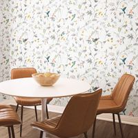 Обои Andrea Rossi Stromboli Винил на флизелине (1,06*10) Белый/Серый, Листья/Цветы/Птицы арт-54346-3 — фото 2, Обои