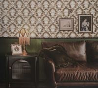 Обои Bernardo Bartalucci Sarrieri Флизелин (1,06*10) Бежевый/Белый, Дамаск арт-5076-2 — фото 3, Обои