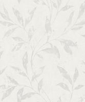 Обои Grandeco Avrora Винил на флизелине (1,06*10,05) Белый, Листья арт-A69601 — фото 1, Обои для стен