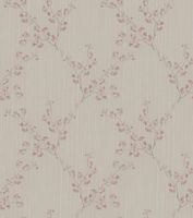 Обои Zambaiti Parati Satin Flowers IV Винил на флизелине (0,53*10,05) Бежевый/Розовый/Зеленый, Цветы/Ромб арт-Z66833 — фото 1, Обои для стен