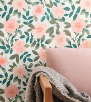 Обои Caselio Danae Винил на флизелине (53*10,05) Белый/Зеленый/Розовый, Цветы арт-103627240 — фото 3, Обои для стен