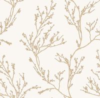 Обои Andrea Rossi Spectrum Pro Винил на флизелине (1,06*10) Белый/Золото, Листья/Рогожка арт-54386-1 — фото 1, Обои для стен