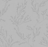 Обои Andrea Rossi Spectrum Pro Винил на флизелине (1,06*10) Серый/Серебряный, Листья/Рогожка арт-54386-3 — фото 1, Обои для стен