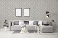 Обои Zambaiti Parati Satin Flowers IV Винил на флизелине (0,53*10,05) Бежевый, Дамаск арт-Z66839 — фото 2, Обои