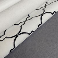 Обои Andrea Rossi Cheradi Винил на флизелине (1,06*10,05) Белый/Черный, Орнамент арт-54399-1 — фото 3, Обои для стен