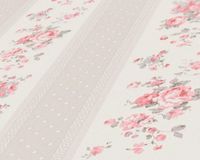 Обои AS Creation Maison Charme Винил на флизелине (0,53*10,05) Белый/Бежевый/Розовый, Полоса/Цветы арт-39069-4 — фото 3, Обои