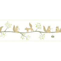 Бордюр детский Casadeco Rose Nino Винил на флизелине (0,23*5) Зеленый, Животные/Деревья арт-85627119 — фото 1, Обои для стен