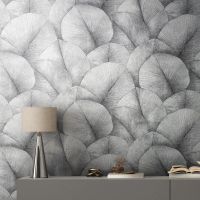 Обои Marburg Kumano Винил на флизелине (1,06*10,05) Серый, Листья арт-34558 — фото 2, Обои