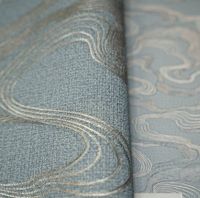 Обои Marburg Kumano Винил на флизелине (1,06*10,05) Синий/Бронзовый, Абстракция/Рогожка арт-34588 — фото 2, Обои