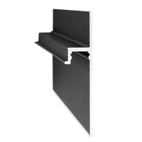 Плинтус напольный Ликорн Теневой профиль напольный черный — фото 1, Напольные плинтусы