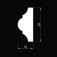 Молдинг Evrowood 2000x25x12 мм арт-M01 — фото 4, Молдинги