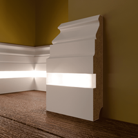 Плинтус Evrowood 2000x100x18 мм арт-PN 090 led — фото 1, Плинтуса напольные