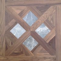 Модульный паркет Da Vinci Дилингтон орех американский с серым мрамором — фото 1, Модульный паркет