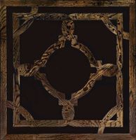 Модульный паркет Da Vinci состаренный фигурный с декоративной чёрной смолой — фото 1, Модульный паркет