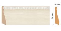 Плинтус Decomaster 2400x70x16 мм арт-193-15 — фото 1, Плинтуса напольные