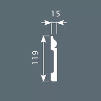 Плинтус напольный Cosca Decor PX004 — фото 1, Напольные плинтусы