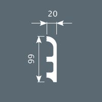 Плинтус напольный Cosca Decor PX014 — фото 3, Напольные плинтусы