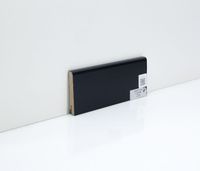 Плинтуса Deartio Премиум Черный МДФ 2050х80х16 мм арт-U 101-80 — фото 3, Напольные плинтусы