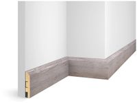 Плинтус напольный Cosca Decor Дуб Старинный серый — фото 1, Напольные плинтусы