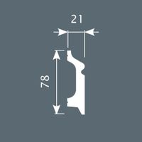 Плинтус напольный Cosca Decor PX001 — фото 1, Напольные плинтусы