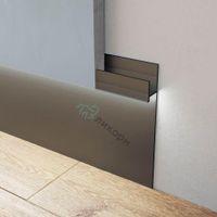 Плинтус напольный Ликорн Скрытый плинтус / Теневой профиль с креплением под стеновые панели Черный — фото 2, Напольные плинтусы