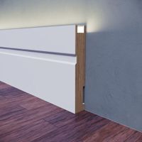 Плинтус Evrowood 2000x100x16 мм арт-PN 102 led — фото 5, Плинтуса напольные