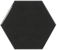 Настенная плитка Equipe Scale Hexagon Black арт-21915 — фото 2, Настенная плитка